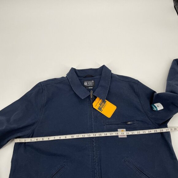 NWT Carhartt Rugged Flex Duck Detroit Jacket Relaxed Fit Mens Size 2XL Blue - Picture 11 of 12